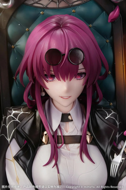 Honkai Star Rail Diorama Series Kafka Patience is All You Need Ver. Diorama Art Frame featuring Kafka with magenta hair, ornate frame, rose accents, and gothic-inspired display details.