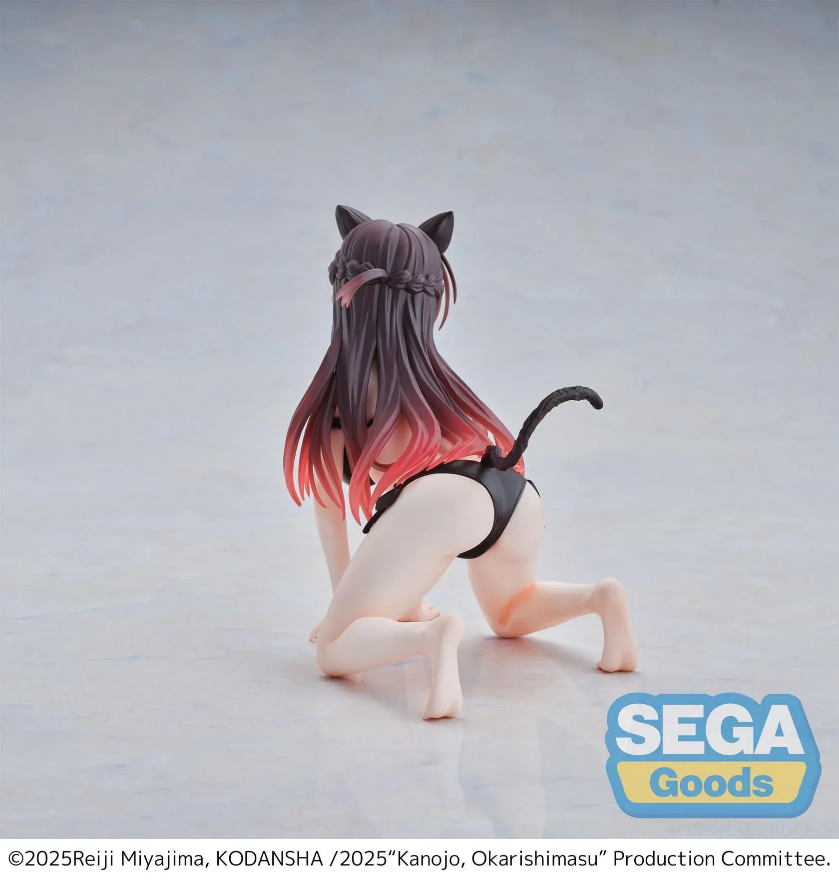Chizuru Mizuhara Yumemirize figure in black bikini with cat ears from Rent-A-Girlfriend
