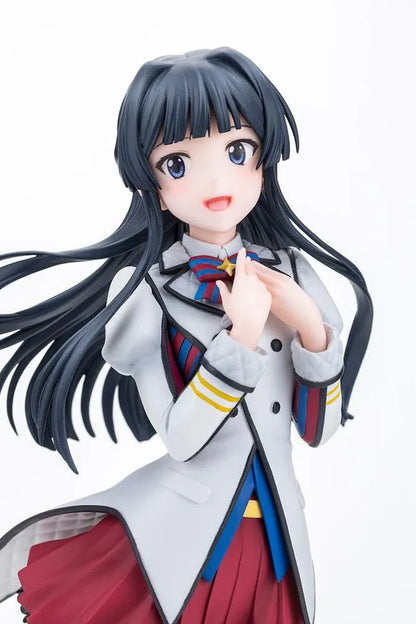 The Idolmaster Million Live Shizuka Mogami The Animation 1/8 scale figure wearing a white jacket, red skirt, and knee-high socks.