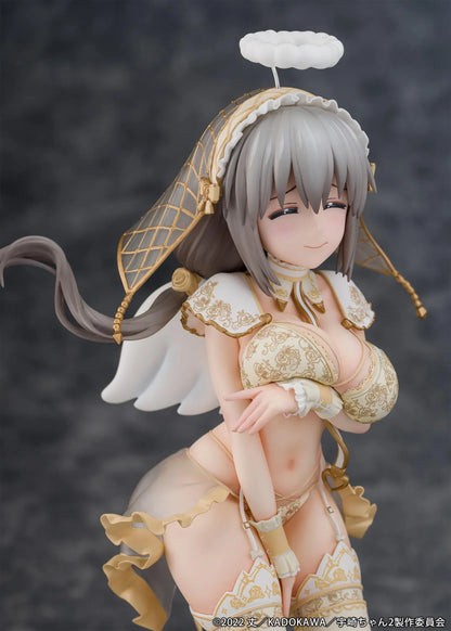 Tsuki Uzaki Angel Version 1/7 scale figure from Uzaki-chan Wants to Hang Out kneeling pose