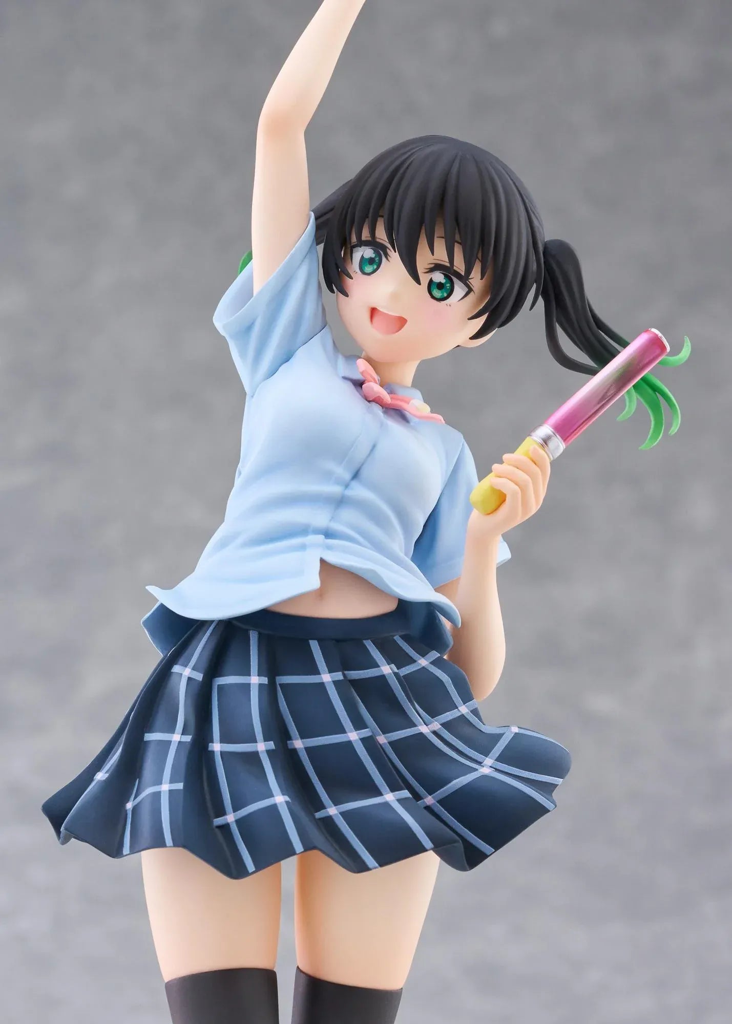 Love Live Nijigasaki High School Idol Club Yu Takasaki 1/7 scale figure jumping while holding two colorful penlights.