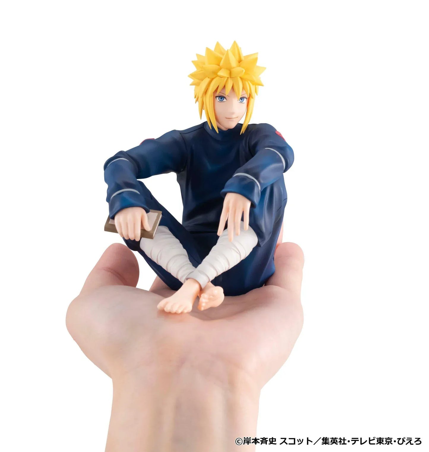 Naruto Shippuden G.E.M. Series Minato Namikaze Palm Size Figure in a relaxed seated pose