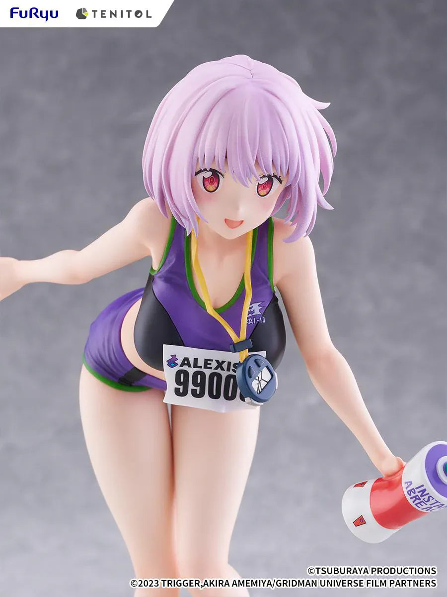 Gridman Universe Tenitol Tall Akane Shinjo Sportswear Ver. Figure in purple athletic outfit holding a water bottle