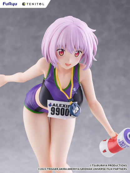 Gridman Universe Tenitol Tall Akane Shinjo Sportswear Ver. Figure in purple athletic outfit holding a water bottle