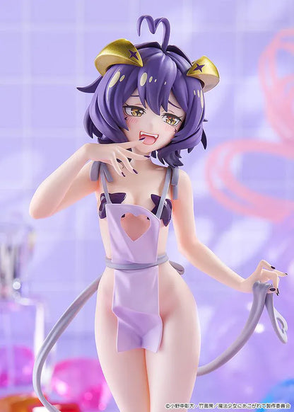 Gushing over Magical Girls POP UP PARADE L Magia Baiser Naked Apron Ver. featuring Magia Baiser with purple hair, horn details, apron-style outfit, and mischievous pose.
