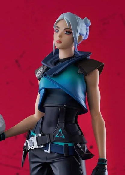 VALORANT POP UP PARADE SP Jett figure holding a swirling wind effect with a floating throwing knife.