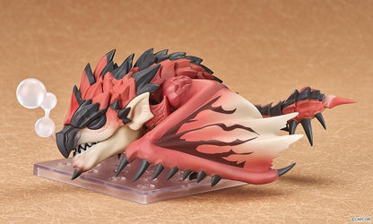 Monster Hunter Series Nendoroid Rathalos Figure featuring red scales, large patterned wings, black spikes, and an open-mouth pose
