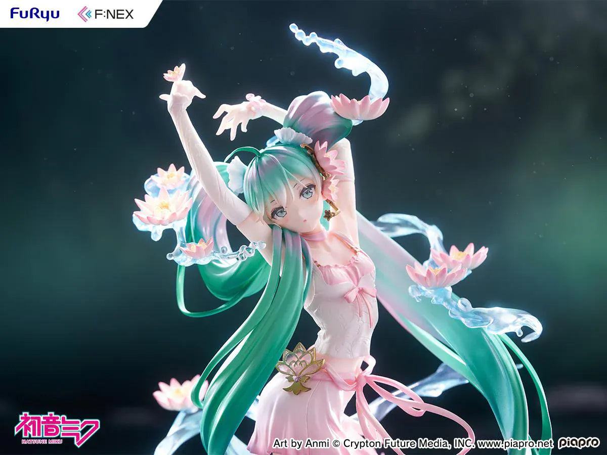 Vocaloid Hatsune Miku Water Lily Ver. 1/7 scale figure with flowing hair translucent water effects and lotus flowers