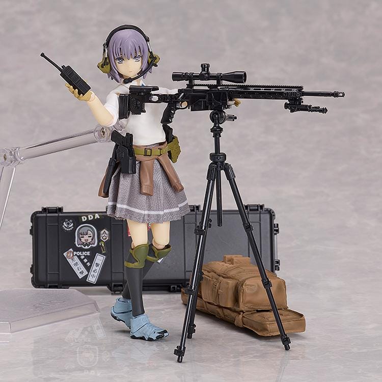 Little Armory figma Miyo Asato Summer Uniform ver. 1.5 Figure wearing a white school uniform with tactical gear and weapon accessories