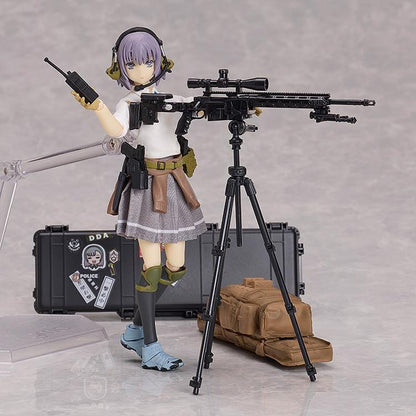 Little Armory figma Miyo Asato Summer Uniform ver. 1.5 Figure wearing a white school uniform with tactical gear and weapon accessories