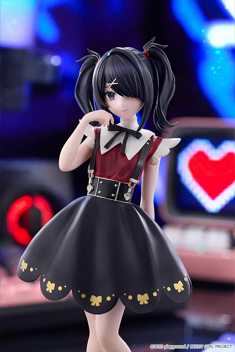NEEDY GIRL OVERDOSE POP UP PARADE Ame-chan Anime Ver. Figure featuring Ame-chan with twin tails, a black and red dress, ribbon details, and glossy boots.