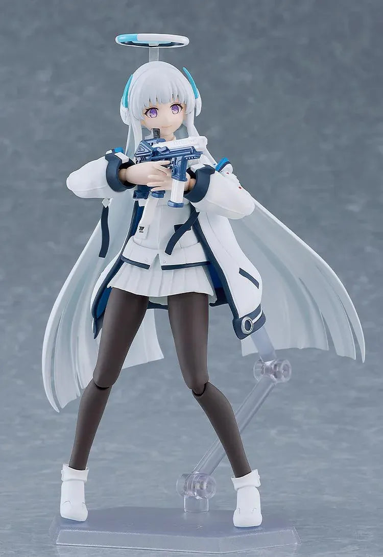 Blue Archive figma Noa Ushio action figure with halo, Millennium Science School uniform, weapon, and accessories