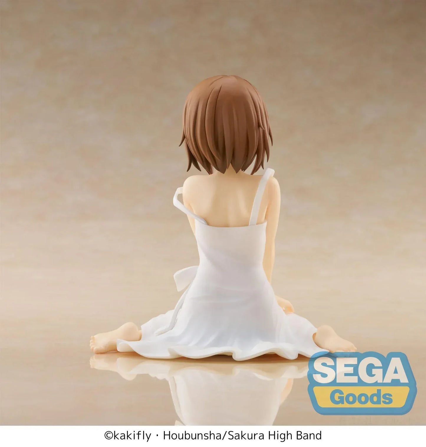 Yui Hirasawa Yumemirize figure seated in white outfit from K-ON! anime