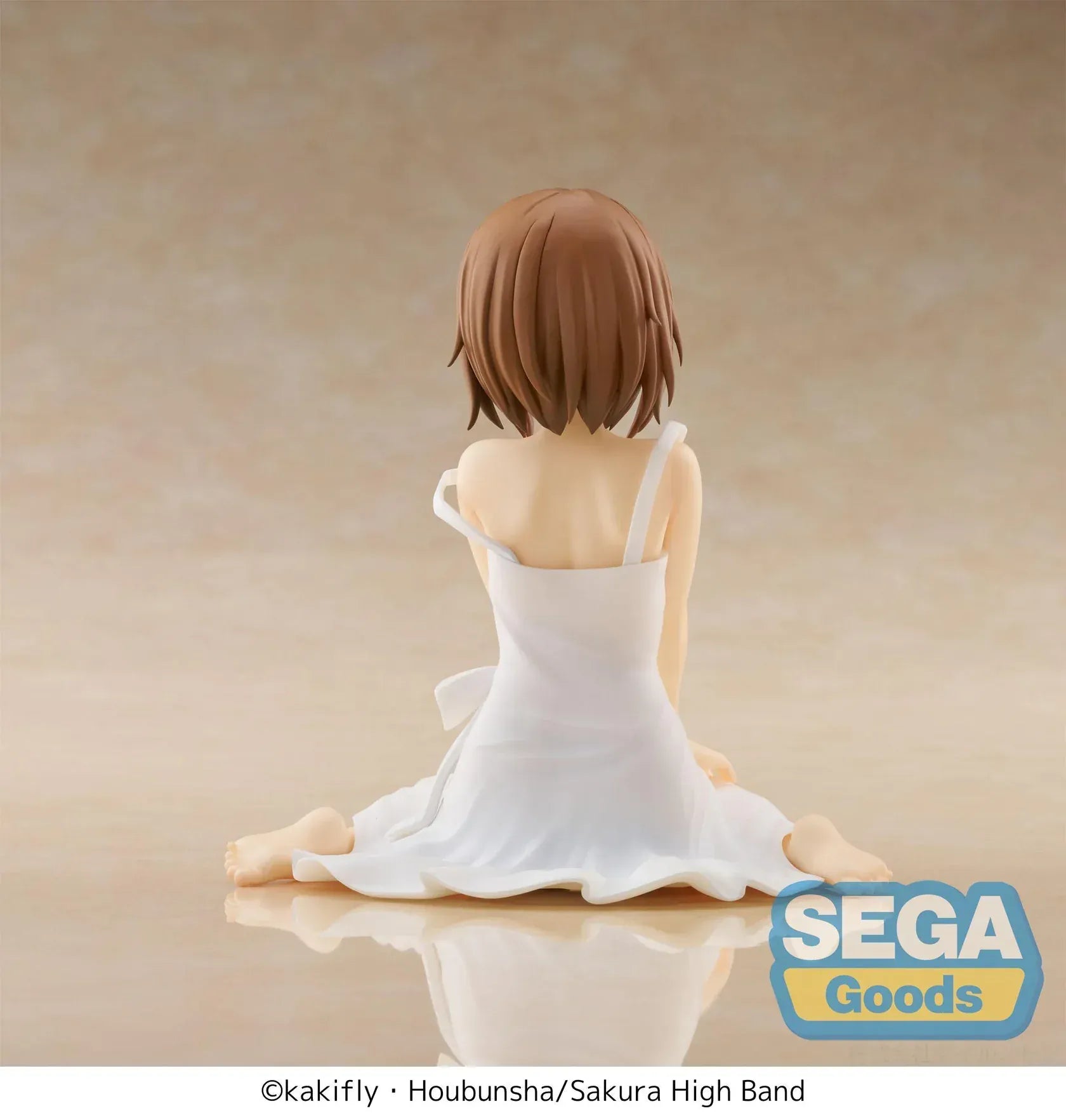 Yui Hirasawa Yumemirize figure seated in white outfit from K-ON! anime