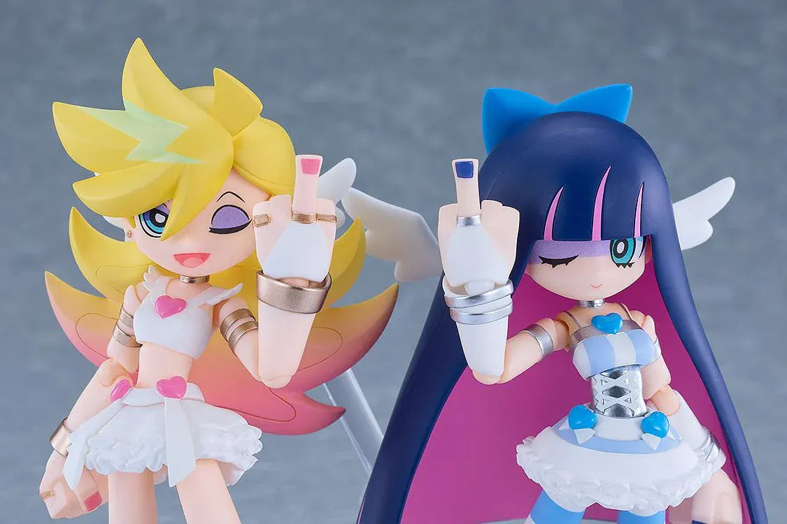 New PANTY & STOCKING with GARTERBELT figma Panty and Stocking Angel ver Figure Set in white angel outfits with halos and wings