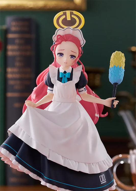 Blue Archive POP UP PARADE Yuzu Maid figure wearing a maid outfit and holding a feather duster