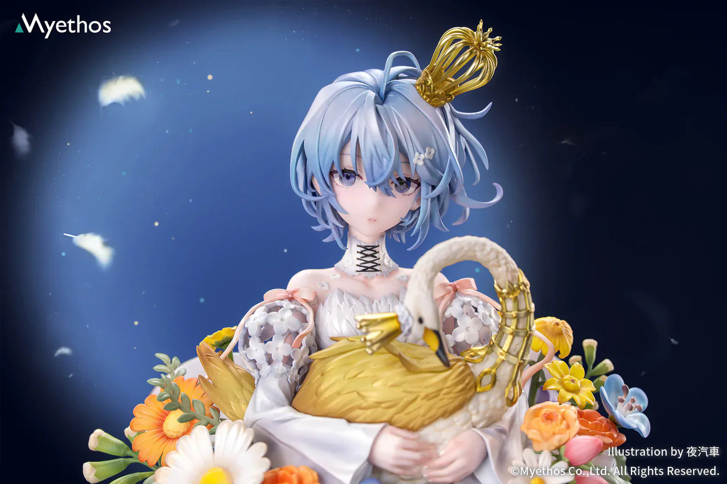 FairyTale Another Swan Lake 1/8 scale figure featuring swan princess with floral base and gold accents.