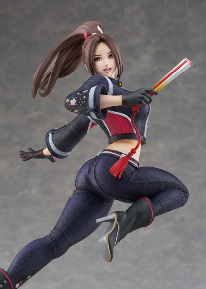 Mai Shiranui City of the Wolves 1/7 scale figure in dynamic action pose with modern ninja outfit