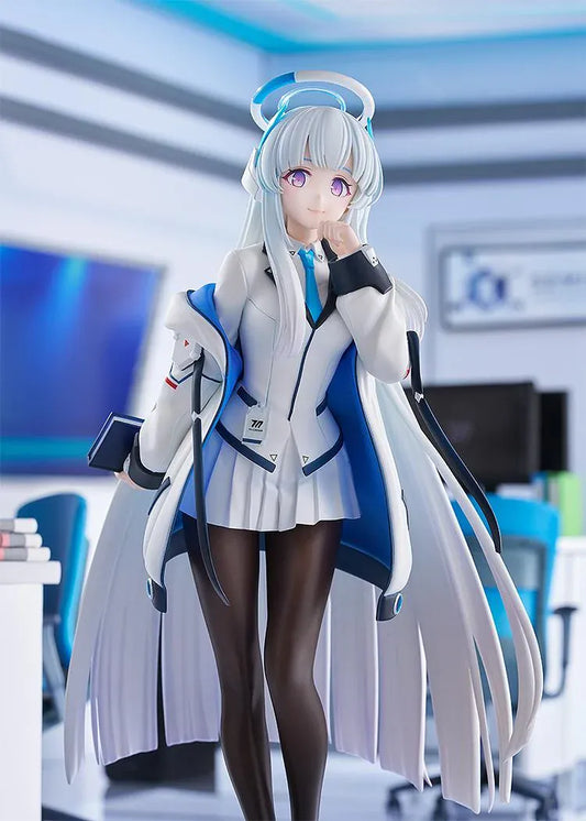 Blue Archive G.S. Collection Noa Classified Record 1/7 scale figure wearing her Millennium Academy uniform with flowing silver hair
