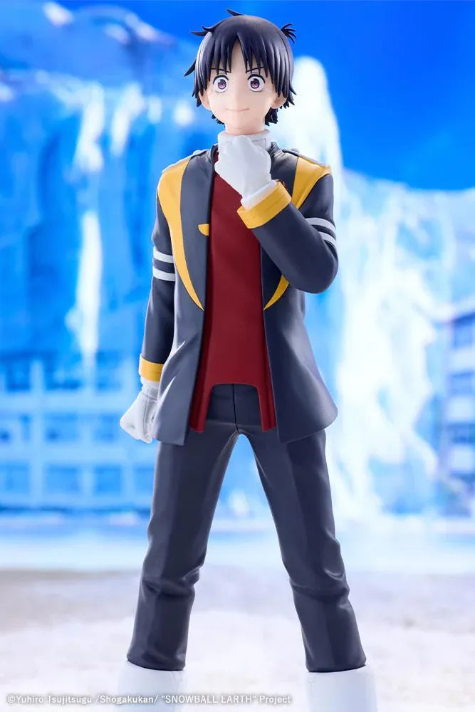 Tetsuo Yabusame figure standing on a black base, wearing a dark uniform with yellow accents and white gloves.