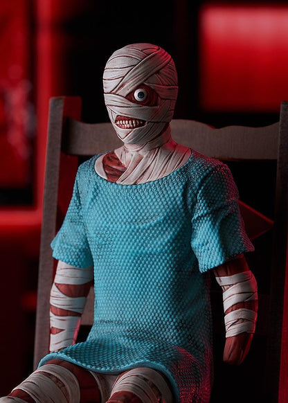 Mouthwashing POP UP PARADE Swacchao! Curly Figure featuring Curly in a seated pose with bandaged details, hospital gown styling, and horror-inspired sculpting.