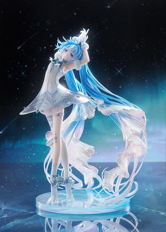 Hatsune Miku G.S. Collection Hatsune Miku Symphony 2025 Sapporo Concert Ver. 1/7 Scale Figure with white outfit, blue twin-tails, and winter-inspired display base