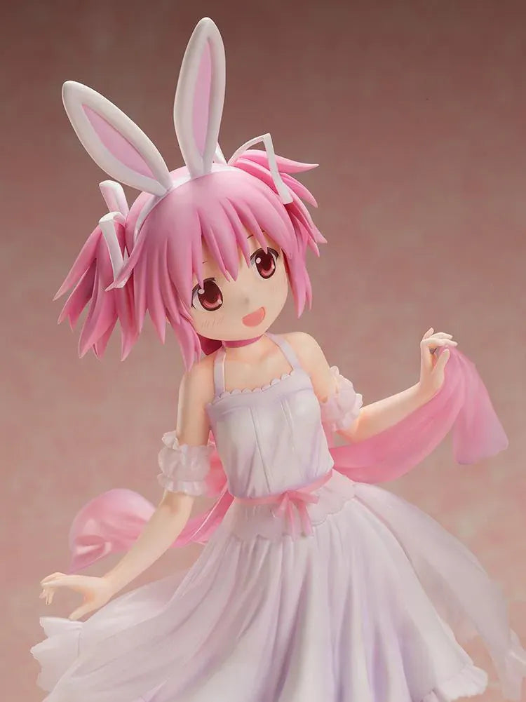 Puella Magi Madoka Magica Madoka Kaname Rabbit Ears Ver. 1/4 Scale Figure in a pale pink dress with bunny ears and ribbon shoes