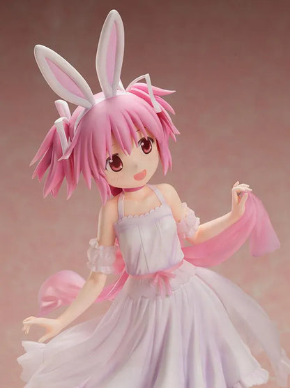 Puella Magi Madoka Magica Madoka Kaname Rabbit Ears Ver. 1/4 Scale Figure in a pale pink dress with bunny ears and ribbon shoes