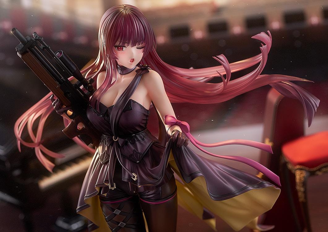 Girls' Frontline 2 Exillium Makiatto Ballroom Interlude Ver 1/7 scale figure holding rifle with flowing coat and stockings