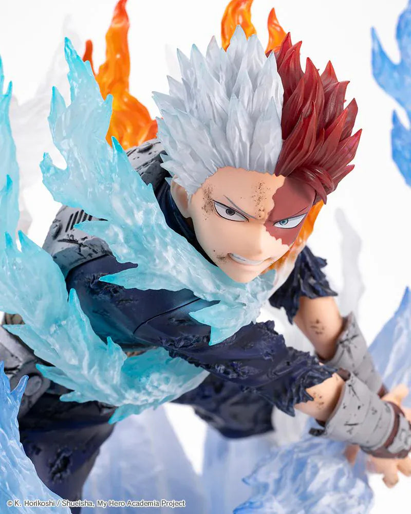 Shoto Todoroki Coldflames Pale Blade 1/8 scale figure with ice and fire effects from My Hero Academia
