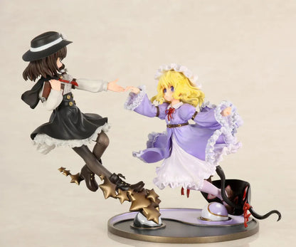 Touhou Project Hifuu Club Renko Usami and Maribel Hearn figure with flowing outfits, gold-colored stars, and red ribbon details on a shared base.