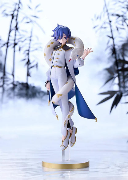 KAITO Chinese Style Ver. 1/7 scale figure wearing an elegant white and blue outfit with gold accents and a large white snake.