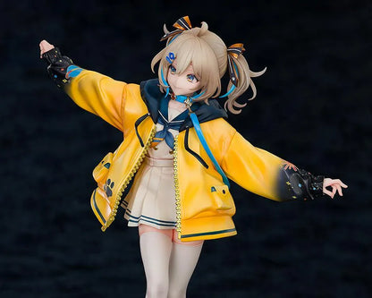 WeatherPlanet Appare Hinata 1/7 scale figure featuring Hinata in an oversized yellow jacket and dynamic balancing pose