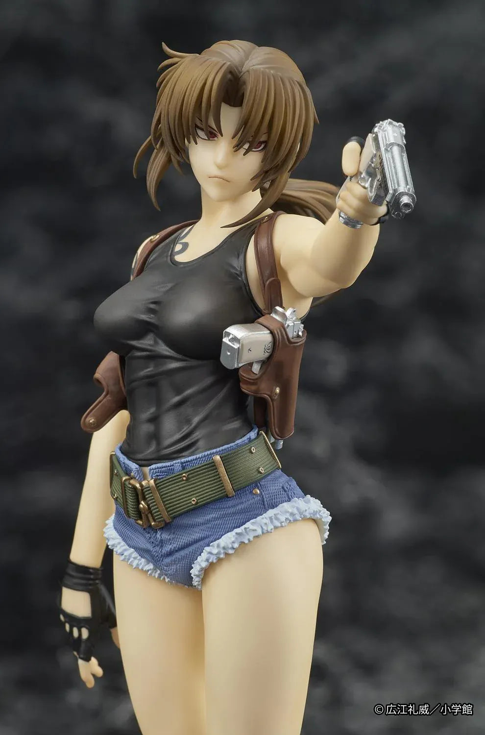 Revy Black Lagoon DIGSTA figure aiming pistol in action pose with detailed outfit