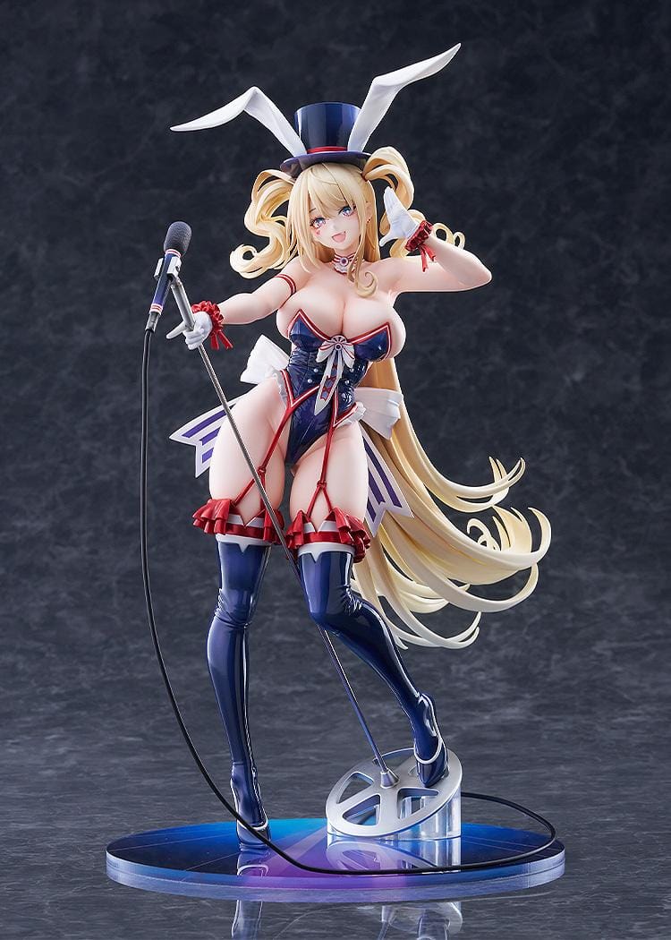 Azur Lane Guam Stage Setting Charmer 1/7 scale figure in bunny stage outfit holding microphone