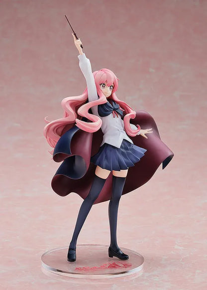 The Familiar of Zero KD Colle Louise 20th Anniversary Figure featuring Louise with pink hair, school uniform, flowing cape, and raised wand