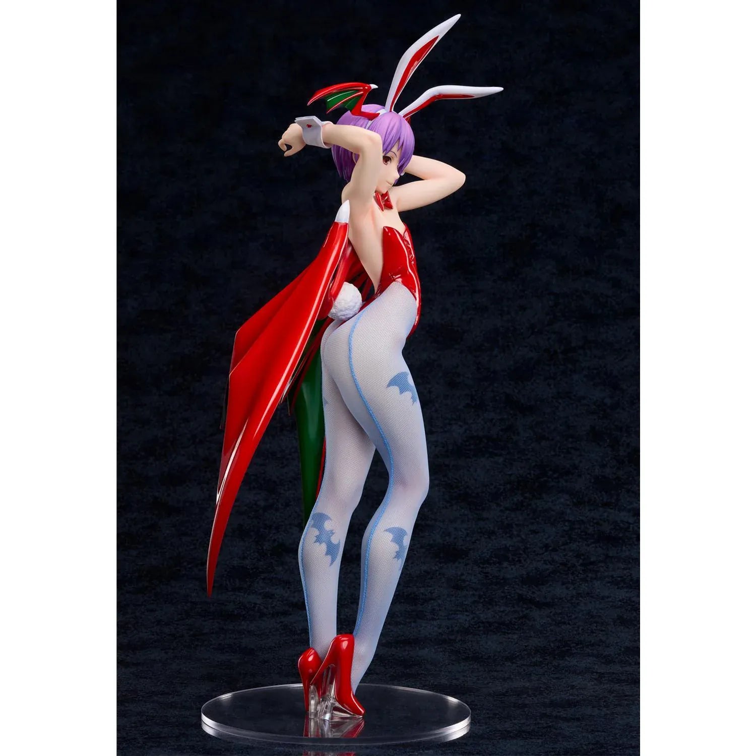 Darkstalkers Lilith Bunny Ver. 1/4 scale figure featuring a glossy bunny outfit, bat wings, and fishnet stockings