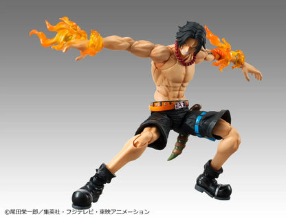 One Piece Variable Action Heroes Portgas D. Ace articulated action figure wearing his orange hat and black shorts