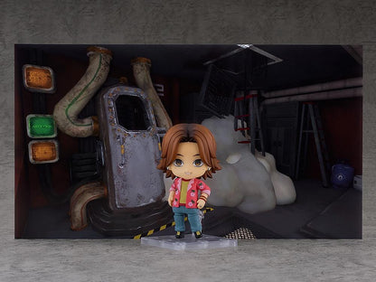 Mouthwashing Nendoroid Daisuke Figure with brown hair, pink floral shirt, yellow top, blue pants, and chibi-style pose