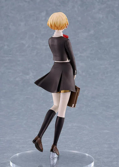 Persona 3 Reload POP UP PARADE Aigis School Uniform Ver. Figure holding briefcase in Gekkoukan uniform with red ribbon