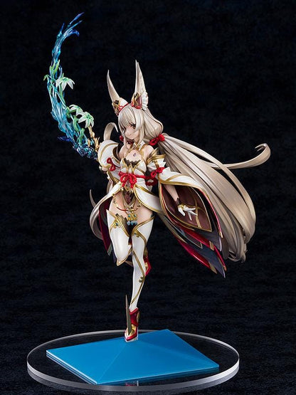 Xenoblade Chronicles 2 Nia 1/7 scale figure in her awakened form with an ornate outfit and detailed blue sword.