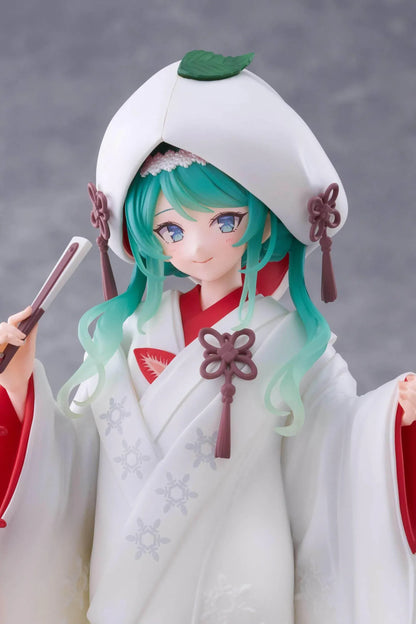 Snow Miku All Stars 2013 Ver. AMP+ Figure featuring Hatsune Miku in an elegant white and red kimono-style outfit