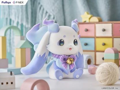 Nijisanji Lunlun 1/2 scale flocked soft vinyl figure featuring pastel colors and bell accessory
