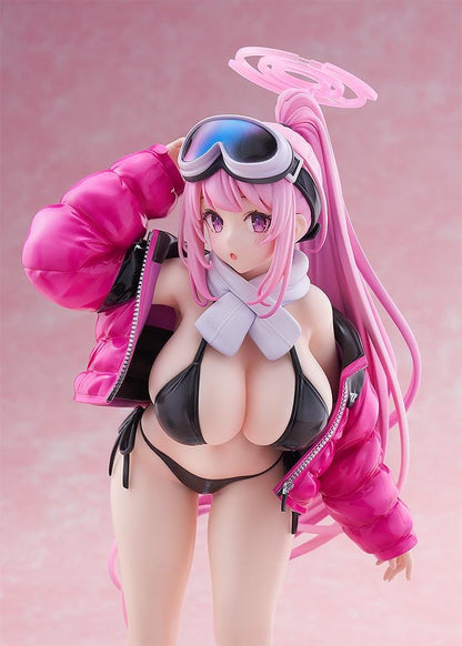 Blue Archive Eimi swimsuit 1/7 scale figure with pink jacket black bikini and long pink hair