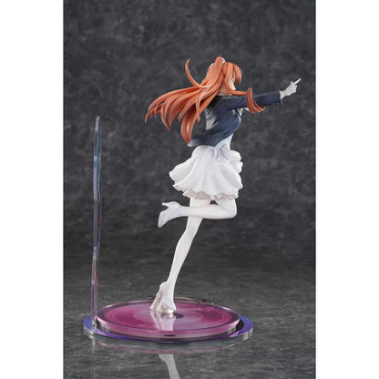 White Album 2 Setsuna Ogiso Reunion 1/6 Scale Figure with white performance outfit, microphone pose, music-disc backdrop, and pink display base