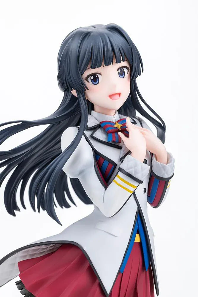 The Idolmaster Million Live Shizuka Mogami The Animation 1/8 scale figure wearing a white jacket, red skirt, and knee-high socks.