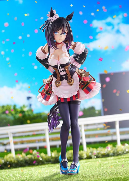 Umamusume Pretty Derby Eishin Flash Victory Pose Ver. 1/7 Scale Figure featuring Eishin Flash in a detailed race-inspired outfit with horse ears and a themed display base.