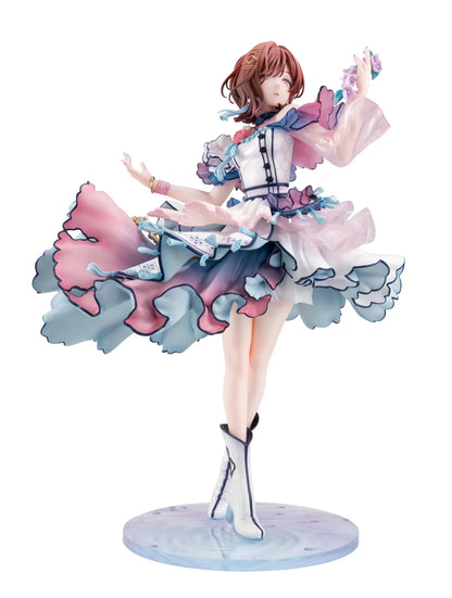 The Idolmaster Shiny Colors Lucrea Madoka Higuchi Merry Figure with pastel idol dress, floral accessories, flowing skirt, and elegant pose