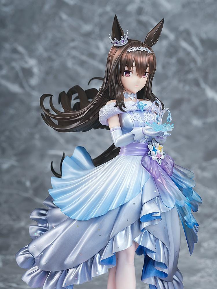 Umamusume Pretty Derby Glacialis Vega Admire Vega 1/7 scale figure wearing elegant blue silver and lavender gown