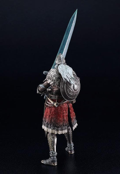 ELDEN RING figma Raging Wolf Figure rerelease featuring detailed medieval armor with sword, shield, and posable action figure design
